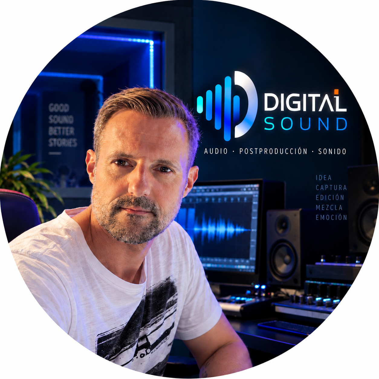Miguel Hualde, fundador de Digital Sound, en el estudio